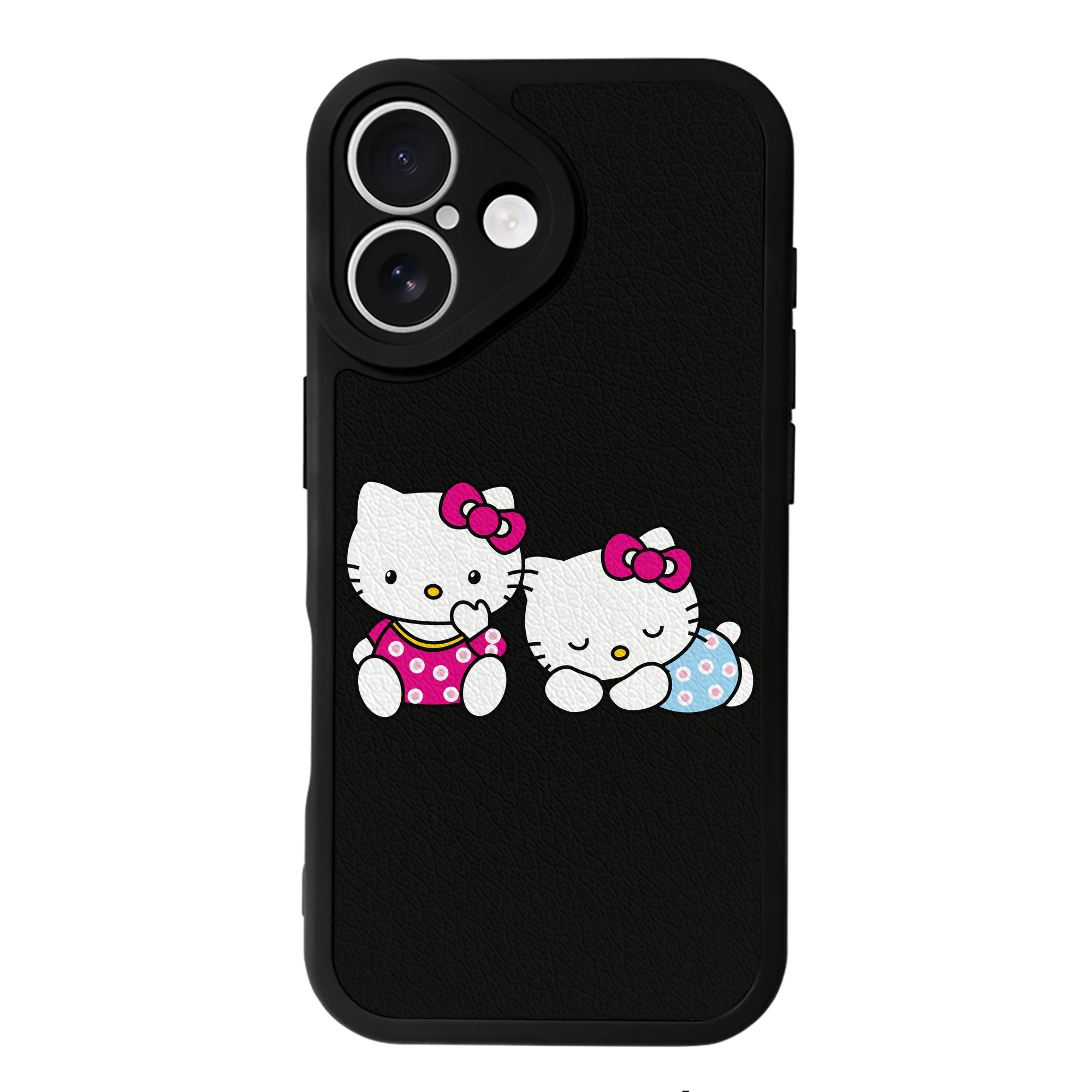 （画像用） Hello Kitty ハローキティ 【iPhone 16シリーズ対応】シリコンスマホケース（レザー調） 材質：シリコン